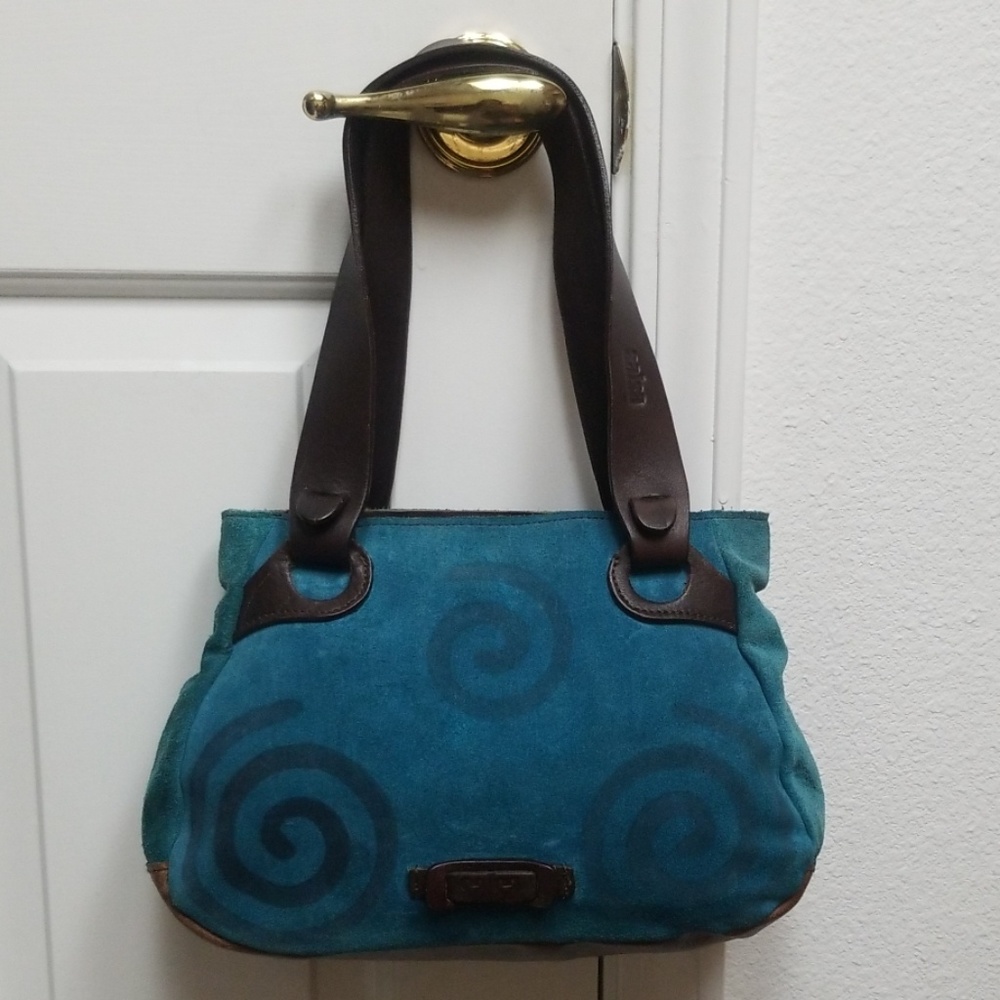 Suede & Tooled Leather Handbag by Salsa